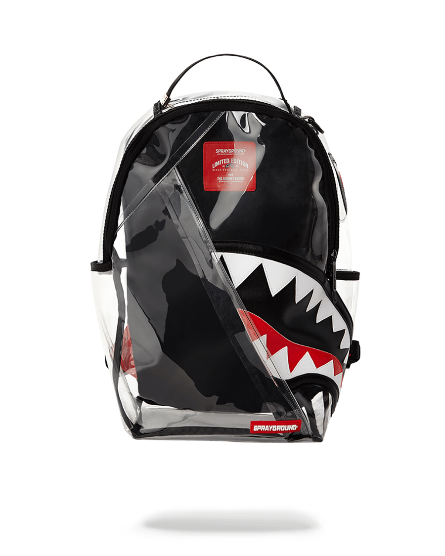 Sprayground ANGLED 20/20 VISION SHARK CLEAR BACKPACK