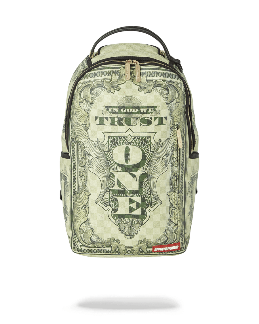 Sprayground IN GOD WE TRUST GREEN BACKPACK (ONE OF ONE)