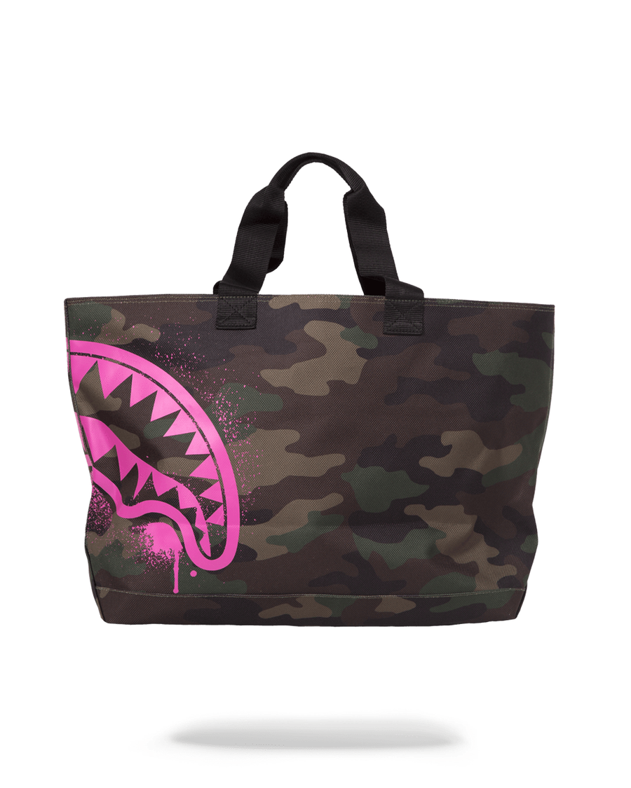 Sprayground PINK STENCIL SHARK CAMO TOTE