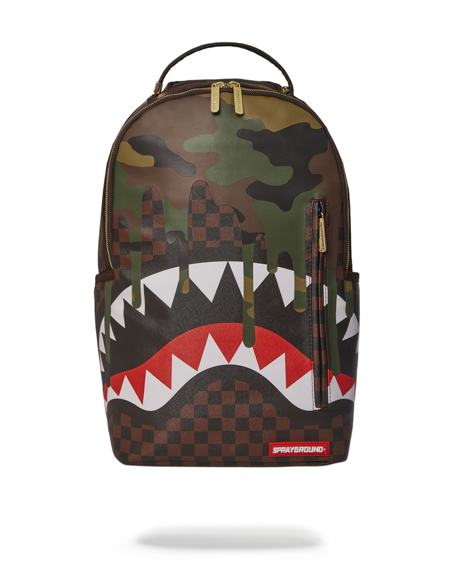 Sprayground CAMO DRIP SHARKS IN PARIS BACKPACK (DLXV)