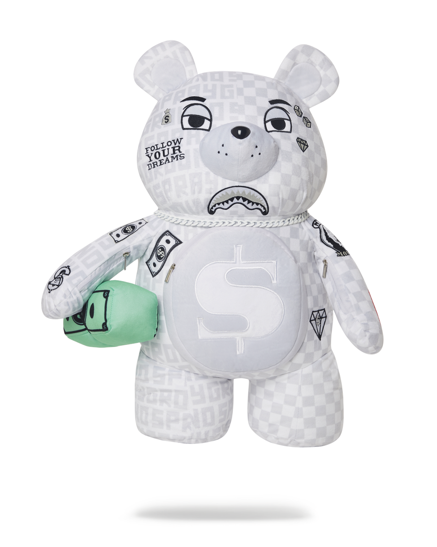 Sprayground לפצל את צ'ק (פנינה) תרמיל דובוני Moneybear