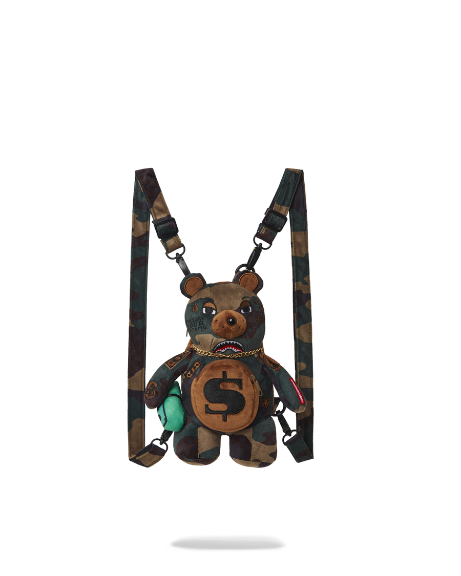 Mochila Sprayground Bearcub - Camocheck Moneybear