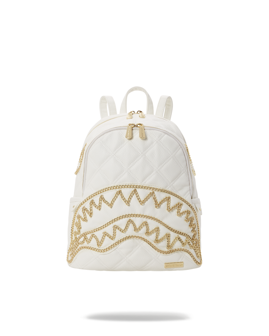 Sprayground RIVIERA LE BLANC GOLD CHAIN SHARK SAVAGE BACKPACK