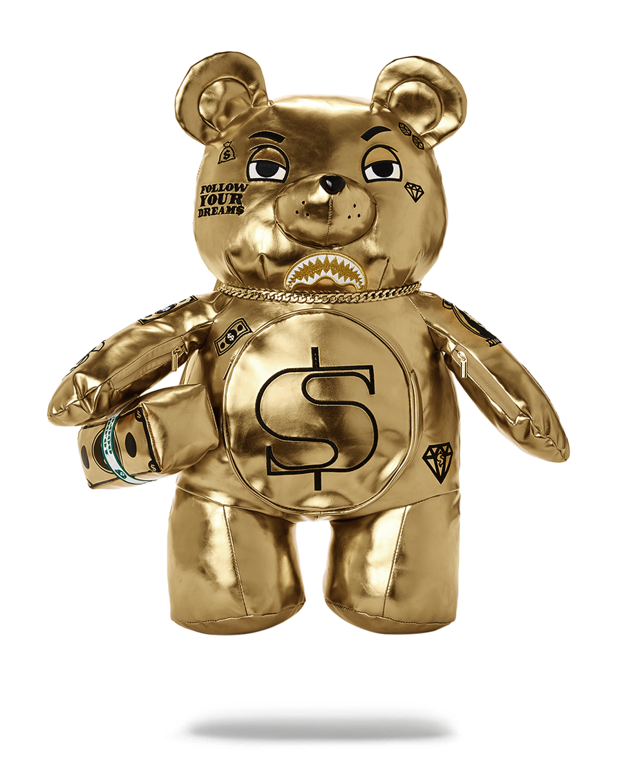 Sprayground GOLD RUSH MONEYBEAR TEDDYBEAR BACKPACK