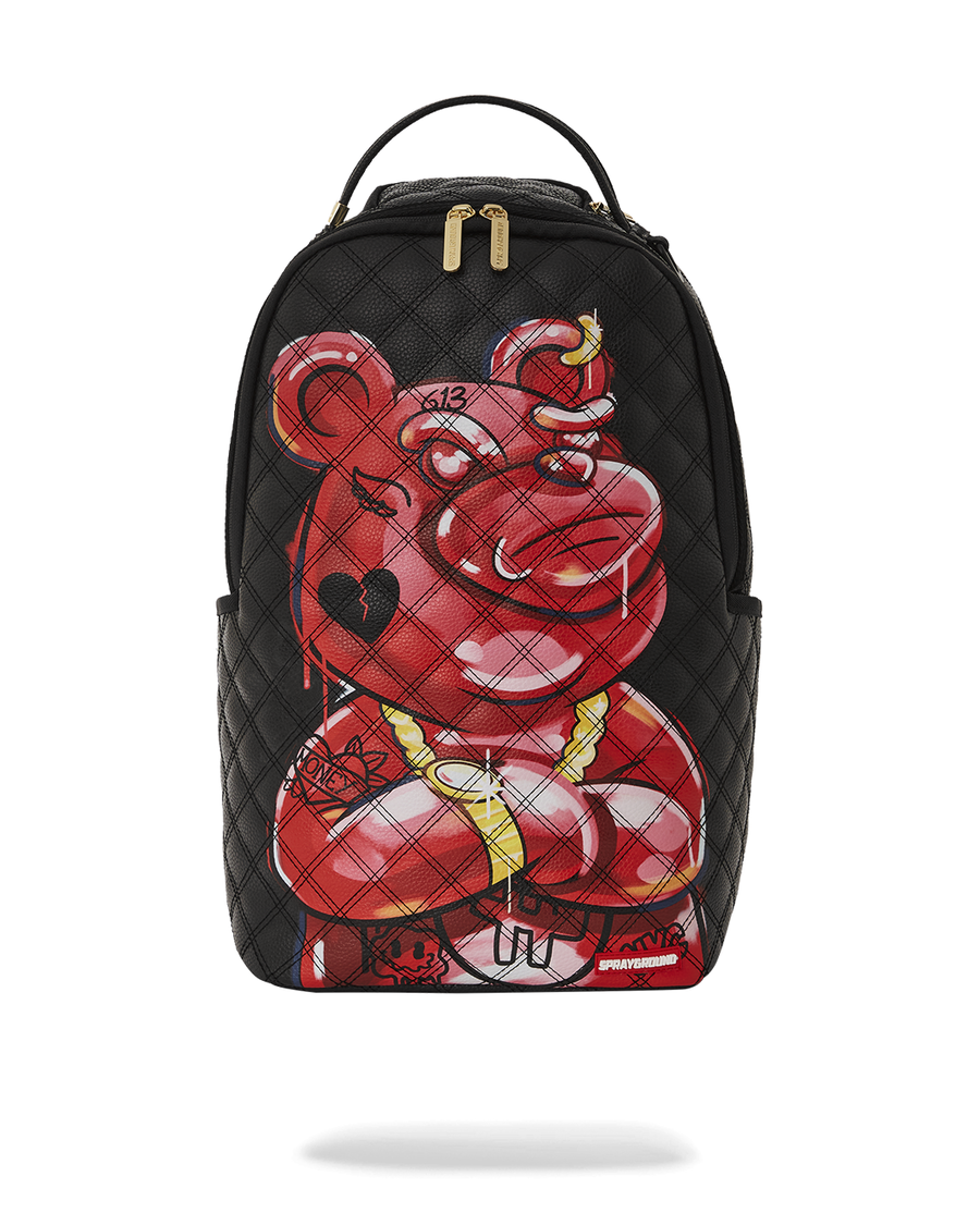 Sprayground QUILT HAND PAINTED DIABLO BEAR BACKPACK (DLXV)