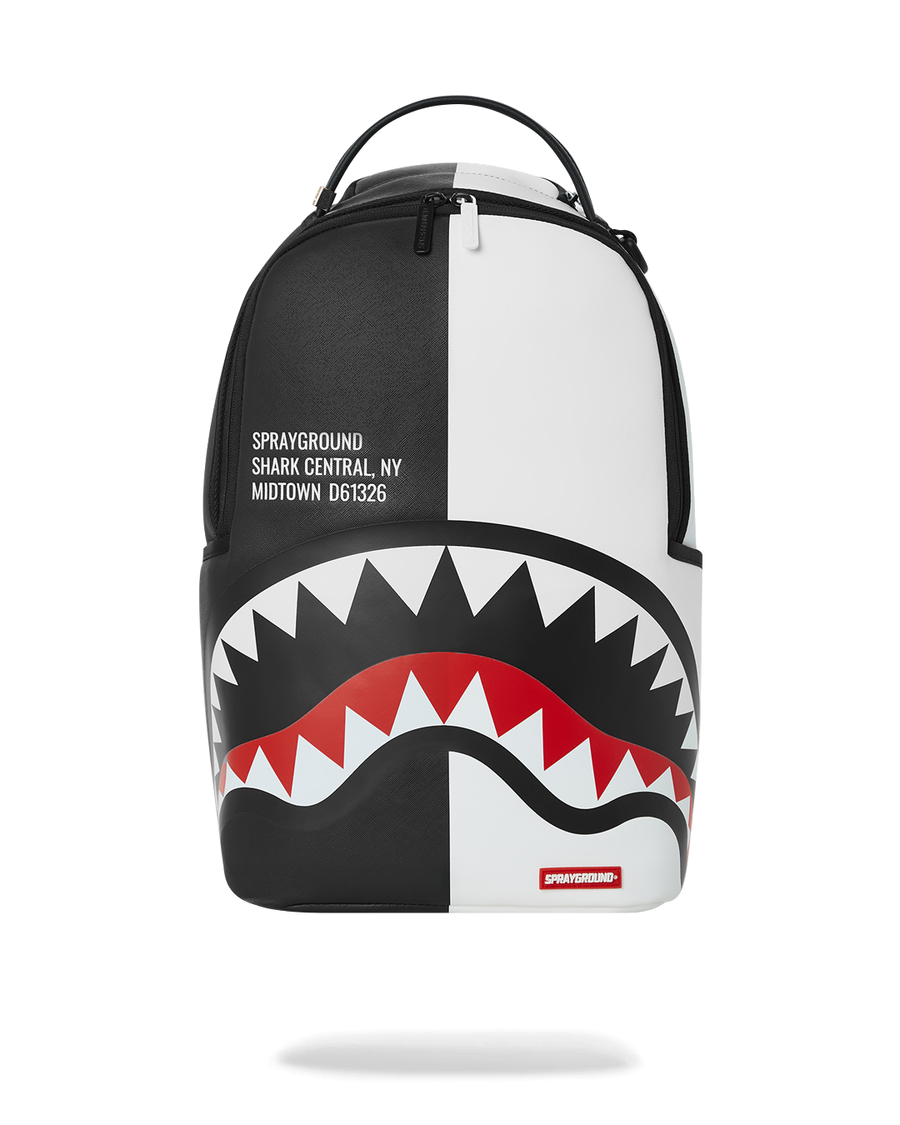 Sprayground SHARK CENTRAL SPLIT BACKPACK BLK/WHT (DLXV)