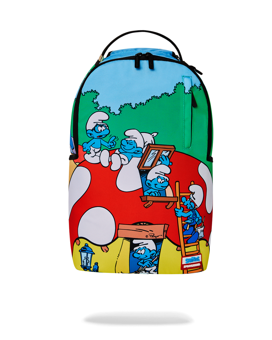 Sprayground SMURFS MUSHROOM VILLAGE BACKPACK