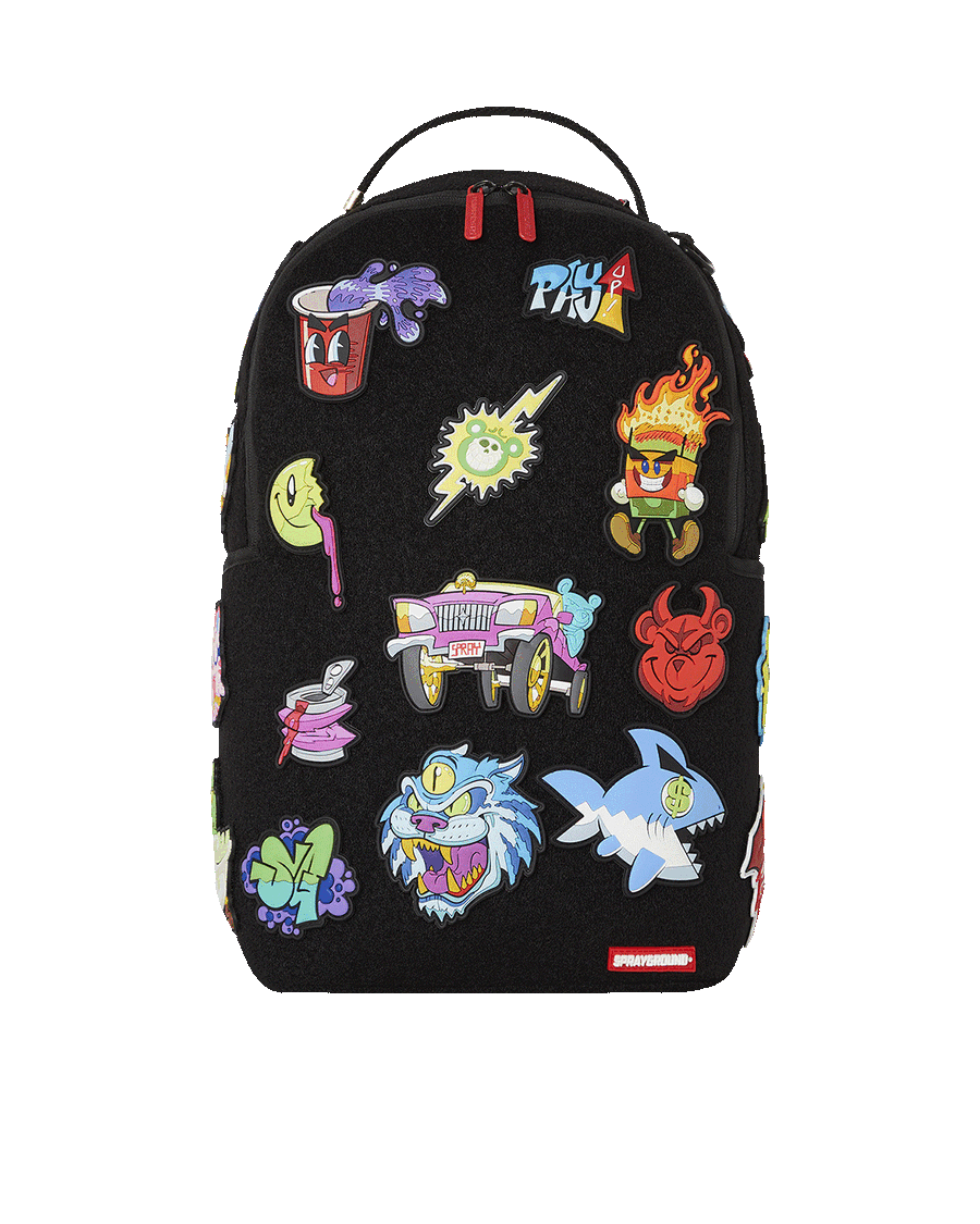 Sprayground TRANCE PARTY PATCHES BACKPACK (23 VELCRO REMOVABLE PATCHES)