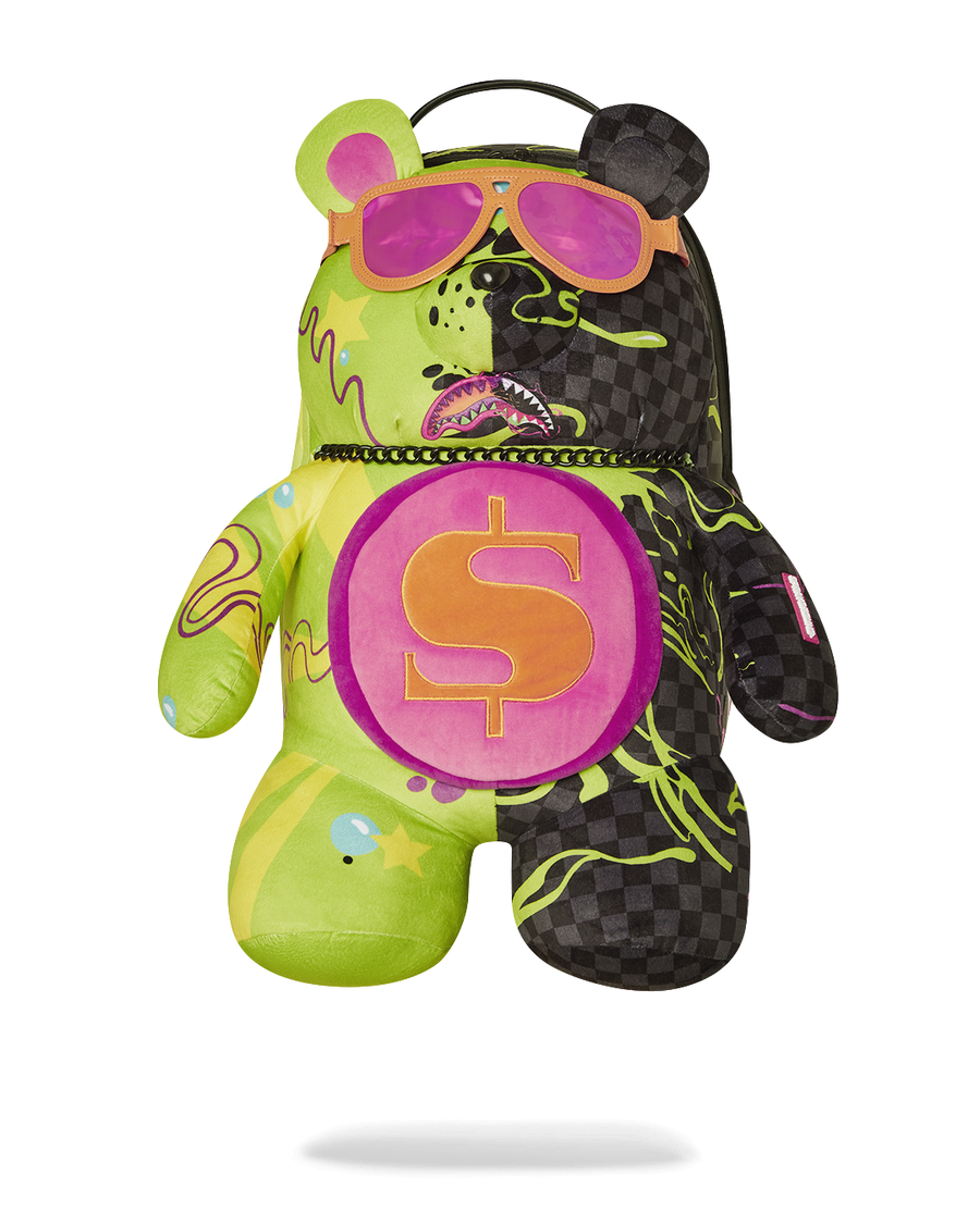 Sprayground SLIME DIME MONEYBEAR TEDDYBEAR ON BACKPACK