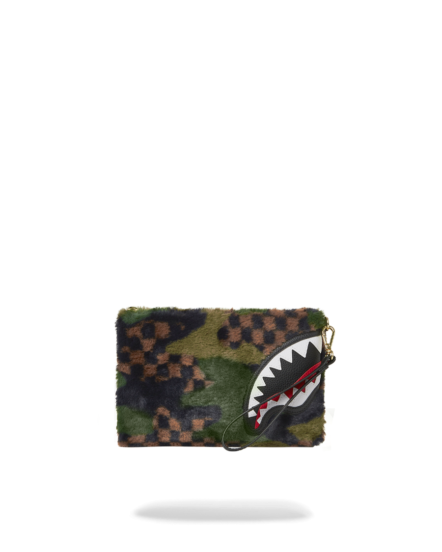 Sprayground BIG SKY FUR SHARK CROSSOVER CLUTCH