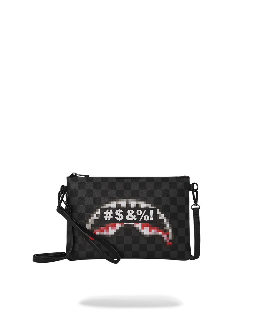 Sprayground 'WHAT THE BEEP' SHARK CROSSOVER CLUTCH