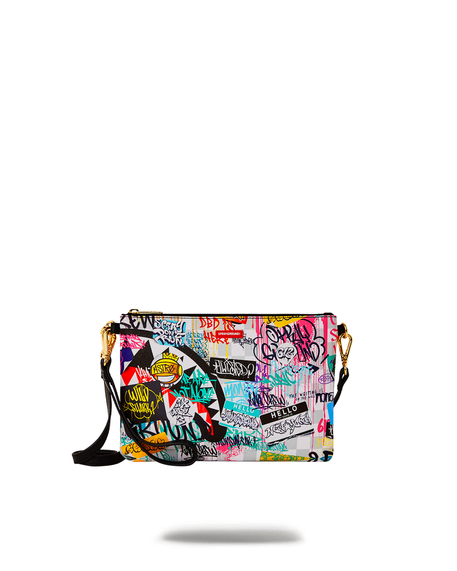 Sprayground CREATE ANOTHER DAY CROSSOVER CLUTCH W/ SHOULDER STRAP