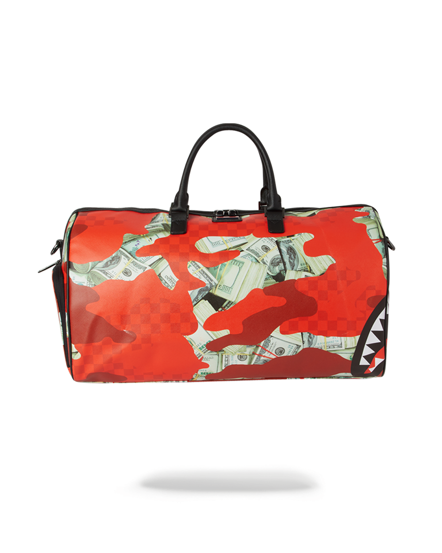 Sprayground MONEY CAMO (RED) DUFFLE