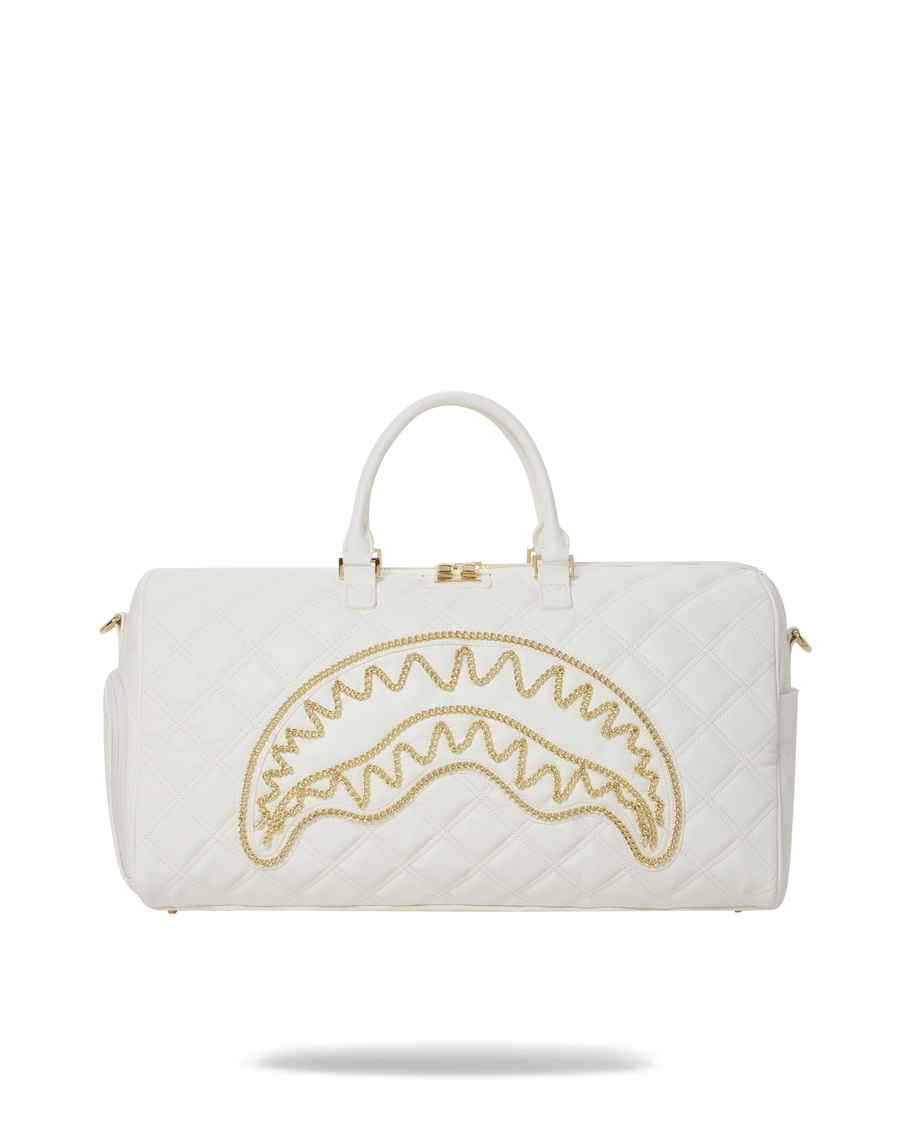 Sprayground RIVIERA LE BLANC GOLD CHAIN SHARK DUFFLE