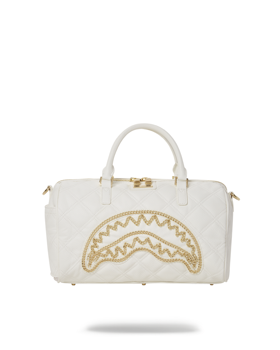 Sprayground RIVIERA LE BLANC GOLD CHAIN SHARK MINI DUFFLE