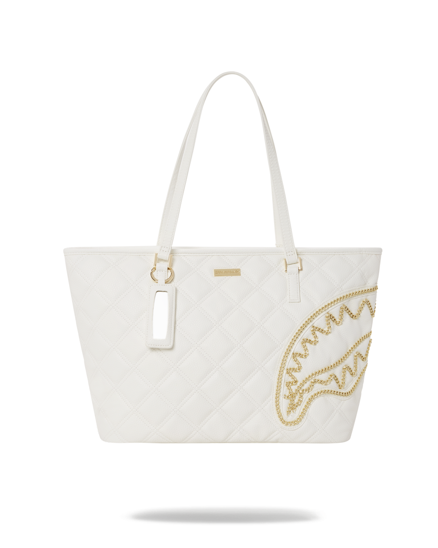 Sprayground RIVIERA LE BLANC GOLD CHAIN SHARK TOTE