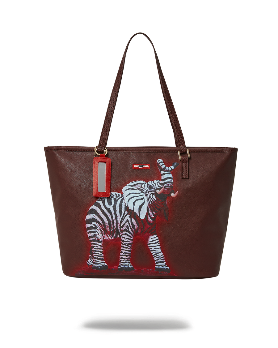 Sprayground ZEBRA ELEPHANT RON ENGLISH COLLAB TOTE