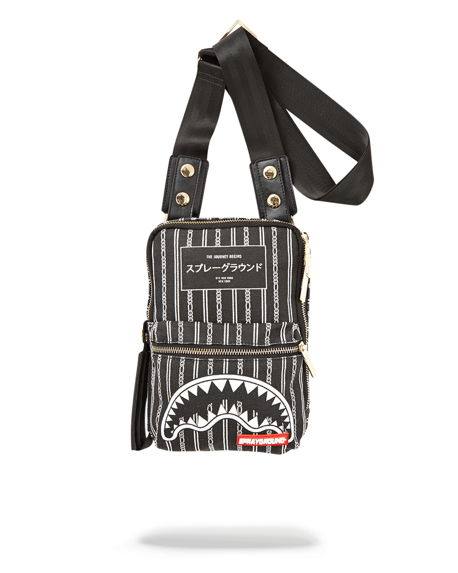 Sprayground REVERSE BLACK SHARKS IN PARIS SLING