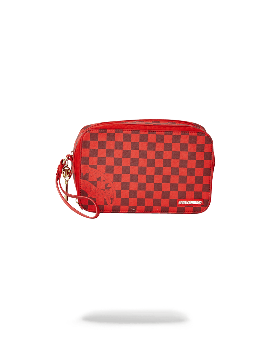 Sprayground SHARKS IN PARIS RED TOILETRY AKA MONEY BAGS