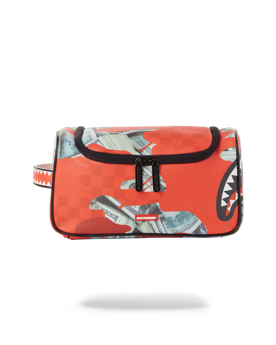 Sprayground MONEY CAMO (RED) TOILETRY BAG