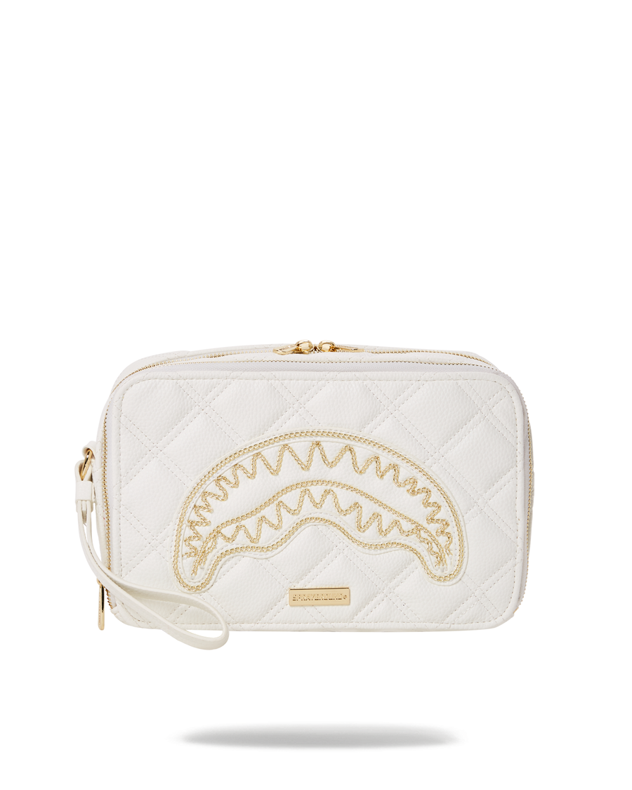 Sprayground RIVIERA LE BLANC GOLD CHAIN SHARK TOILETRY BAG