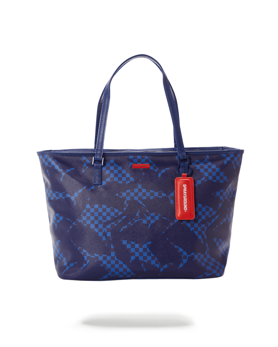 Sprayground SHARK CHECK (BLUE) TOTE