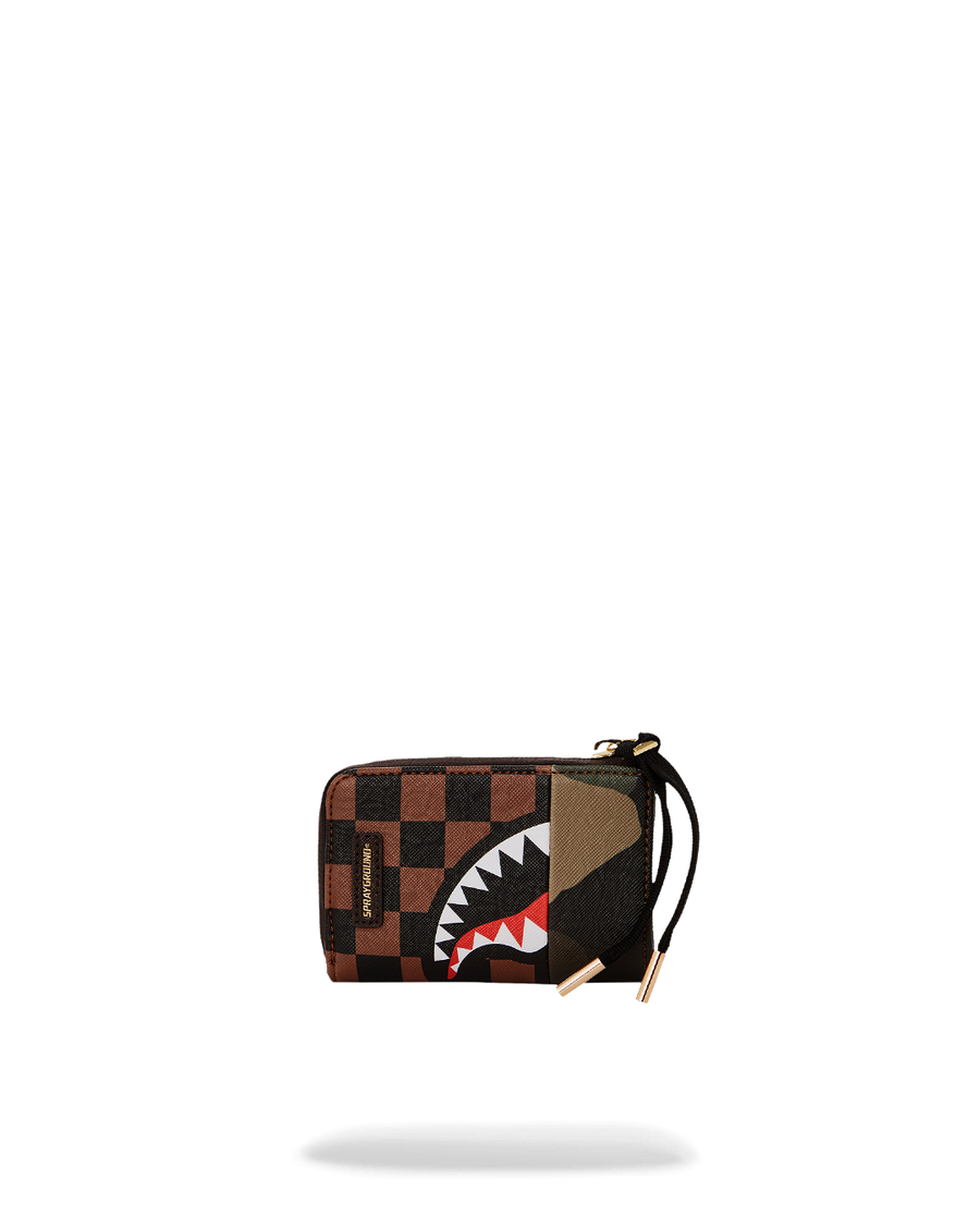 Sprayground EXTERIOR GOLD ZIP POCKET SHARKS IN PARIS WALLET