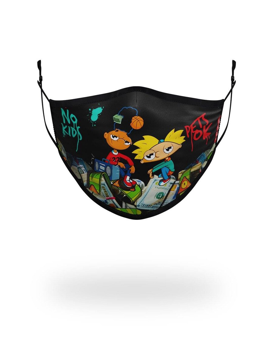 Sprayground ADULT HEY ARNOLD MONEY STACKS FORM FITTING FACE-COVERING