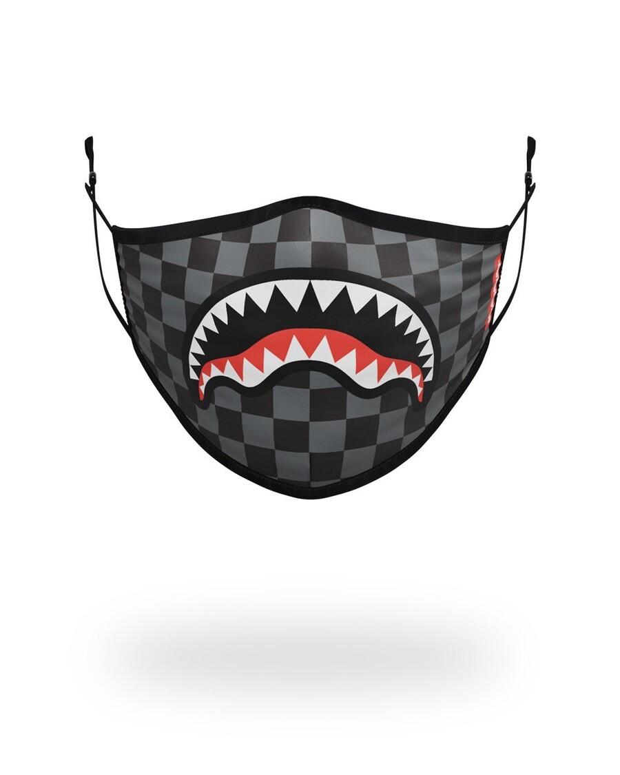 Sprayground ADULT SHARKS IN PARIS (GREY) FORM FITTING FACE MASK