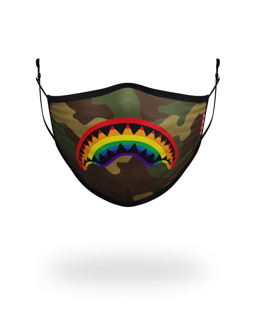 Sprayground ADULT RAINBOW SHARK FORM FITTING FACE MASK