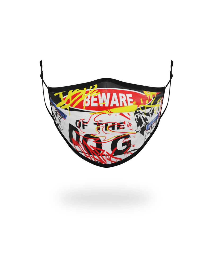 Sprayground ADULT BEWARE OF THE DOG FORM-FITTING FACE MASK