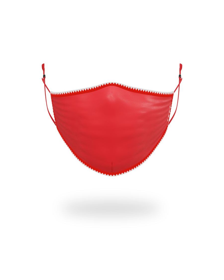 Sprayground ADULT VERTICAL SHARK (RED) FORM-FITTING FACE MASK