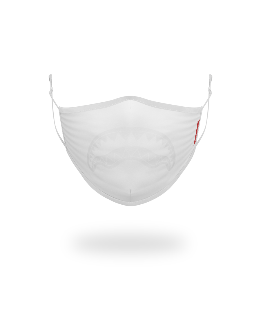 Sprayground ADULT WHITE ON WHITE SHARK FORM-FITTING FACE MASK