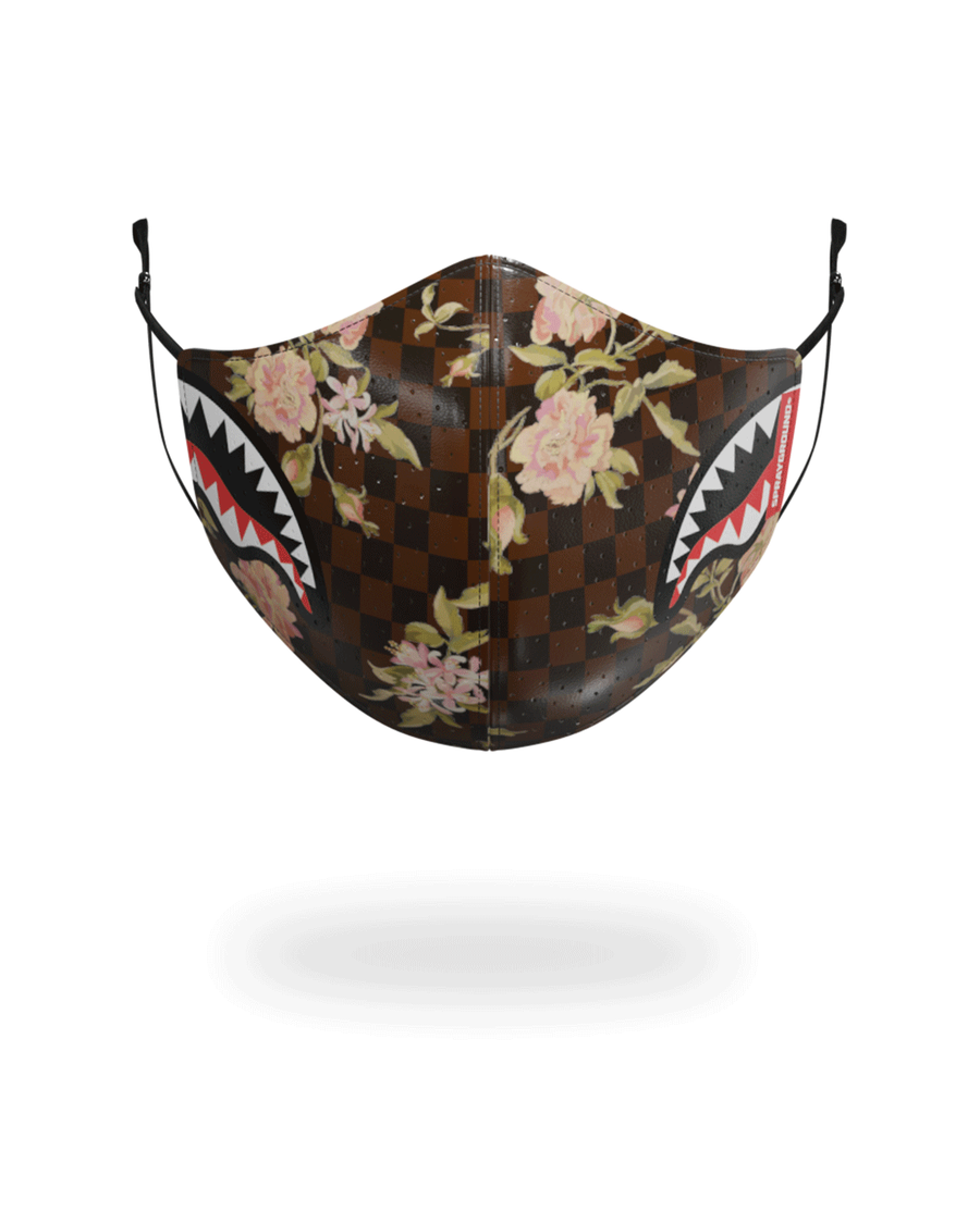 Sprayground SHARKFLOWER VEGAN LEATHER FACE MASK