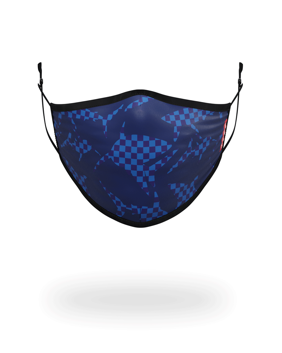 Sprayground SHARK CHECK (BLUE) FACE MASK