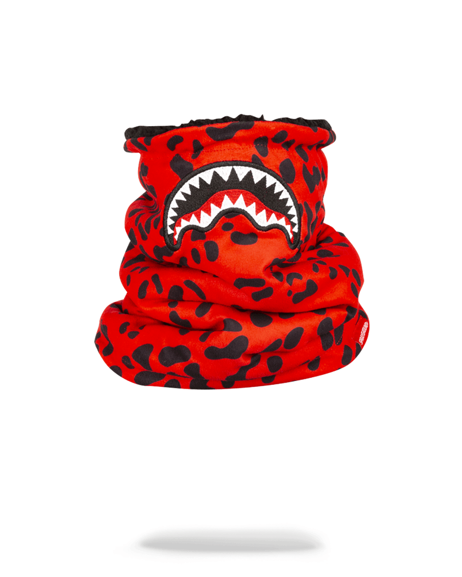 Sprayground RED LEOPARD NECK WARMER