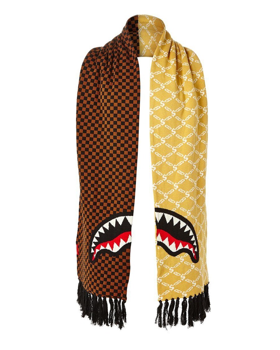 Sprayground SPLIT CHECKERED SHARK SCARF