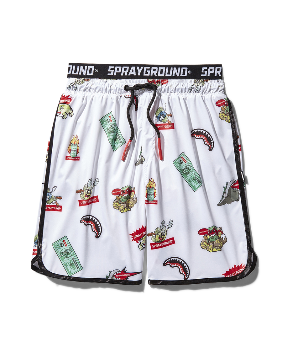 Sprayground PATCH ALL-IN CORTO SWIM TRUNKS (WHITE)