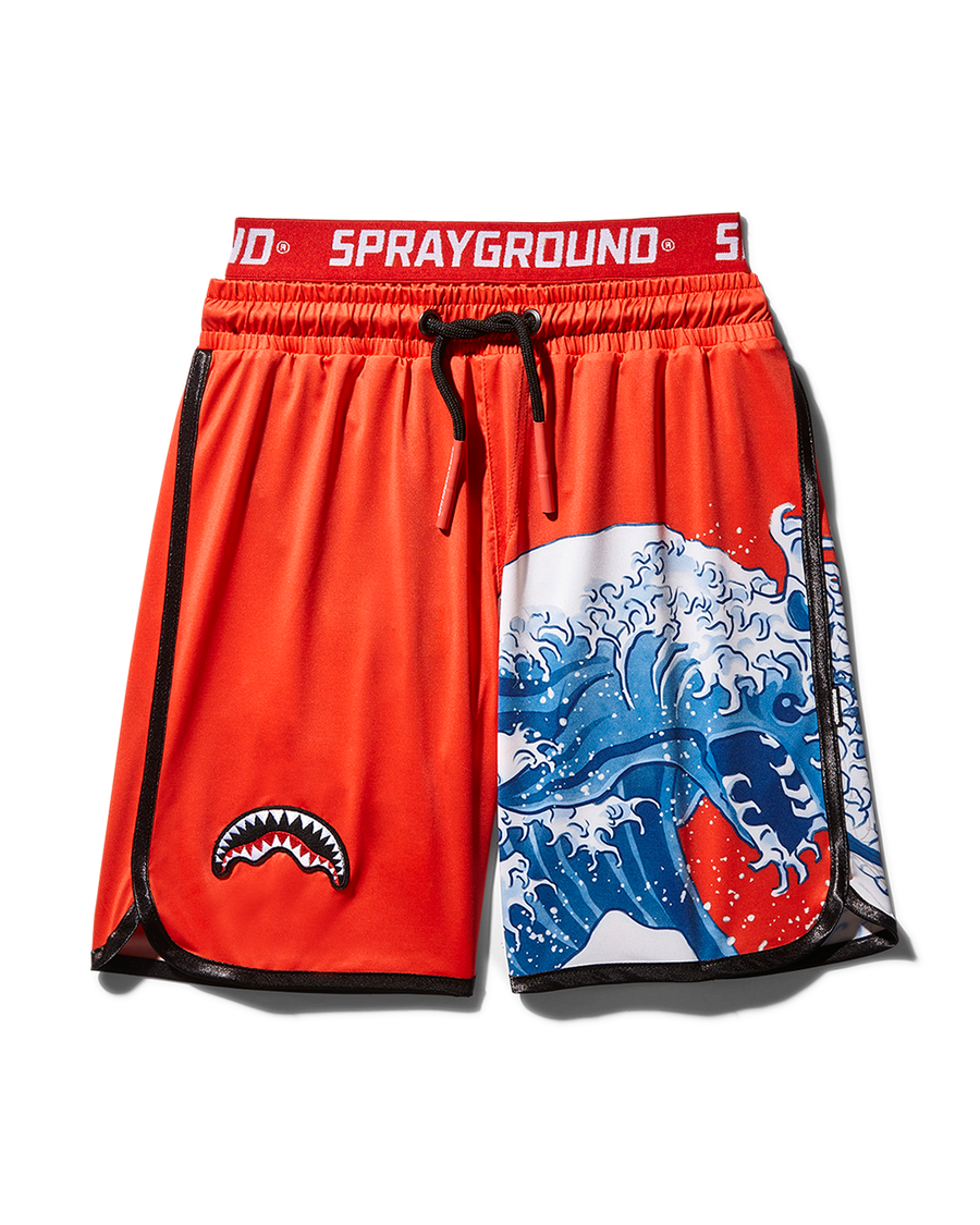 Sprayground KIDS JAPAN WAVE SWIM TRUNKS (RED)