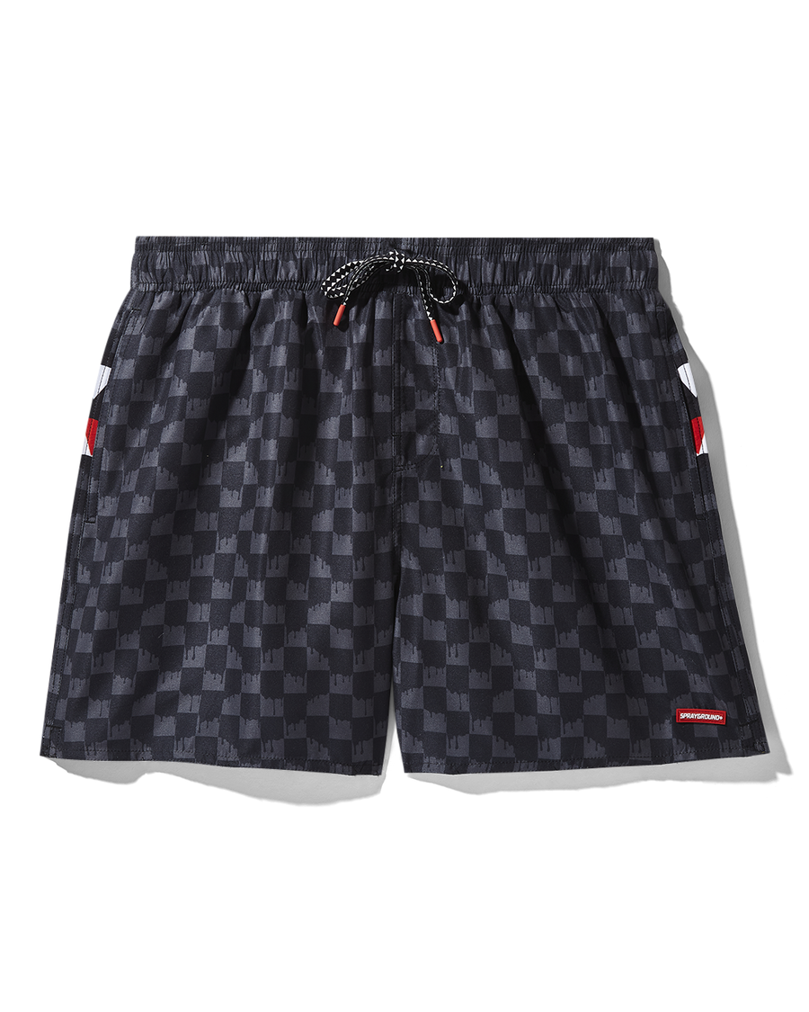 Shorts De Baño Con Cuadros De Goteo Sprayground