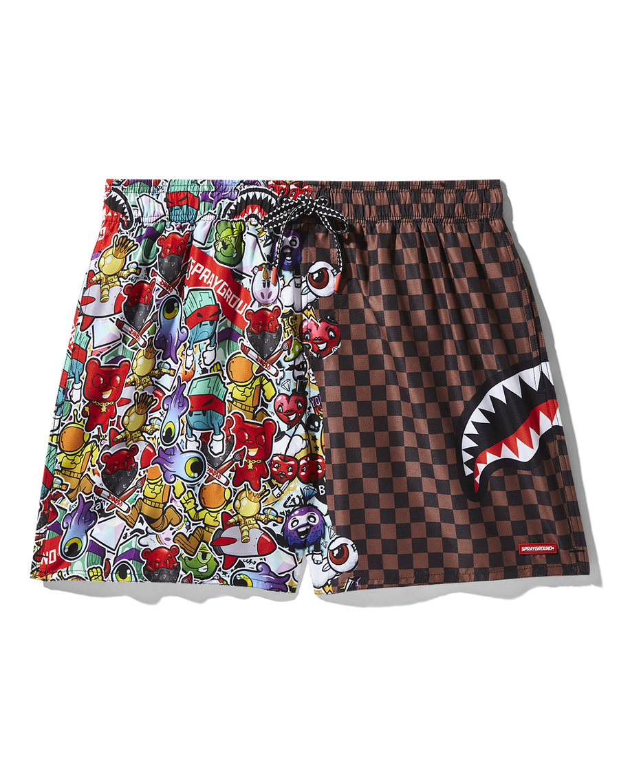 Shorts De Natação Com Adesivo Sprayground