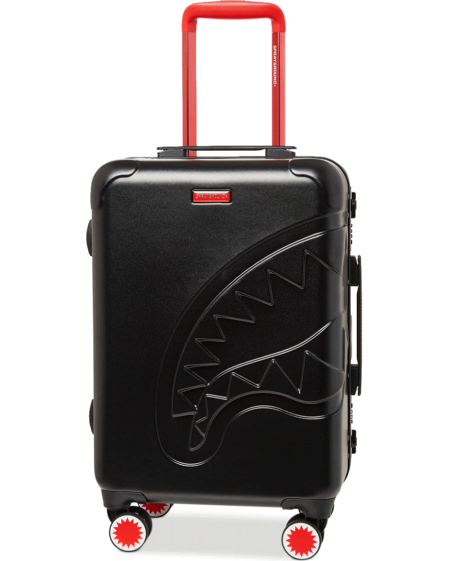 Sprayground MOLDED SHARKITECTURE BLACK HARDSHELL CARRY-ON LUGGAGE