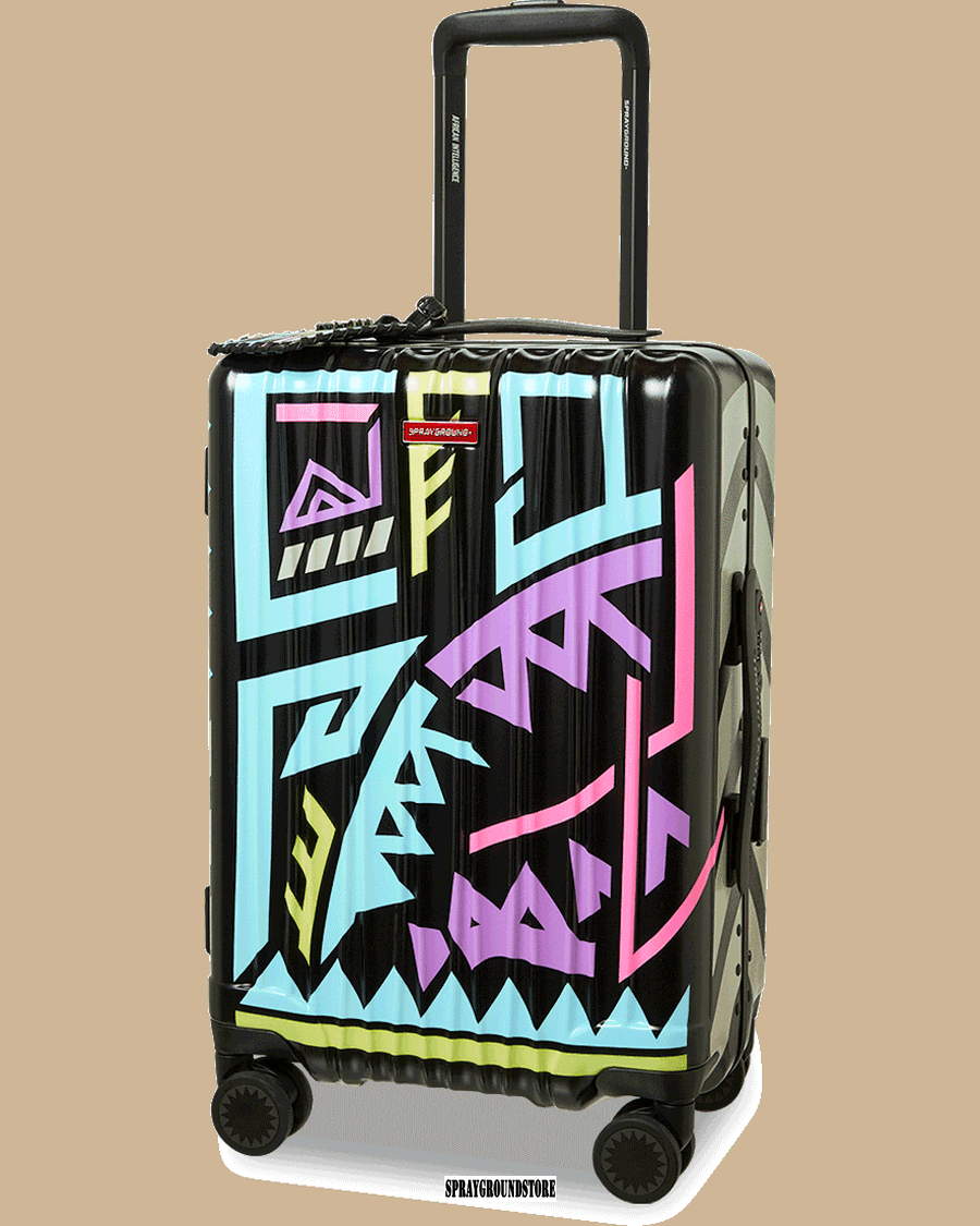 Sprayground A.I. PATH TO THE FUTURE III HARDSHELL CARRY-ON LUGGAGE - SANDFLOWER COLLAB