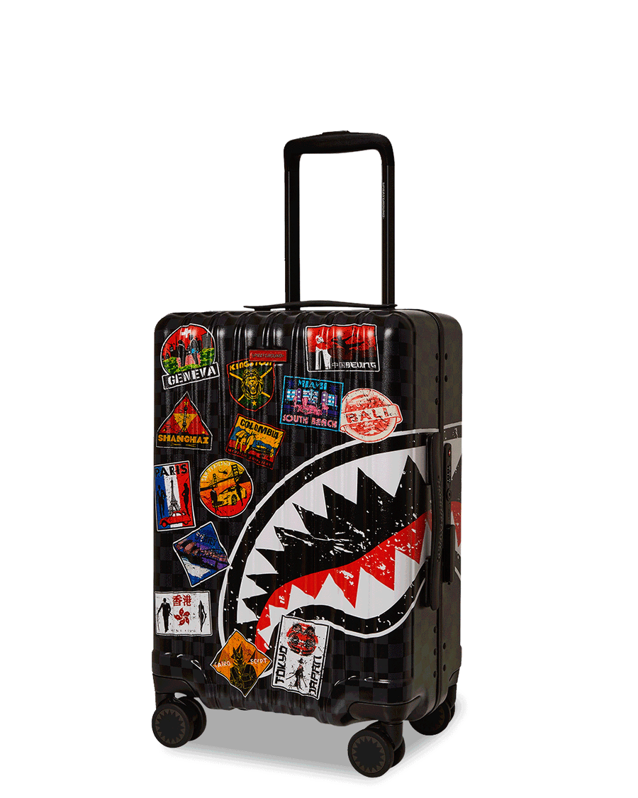 Sprayground GLOBAL MOGUL UNLIMITED MILES SHARKNAUTICS HARDSHELL CARRY-ON LUGGAGE